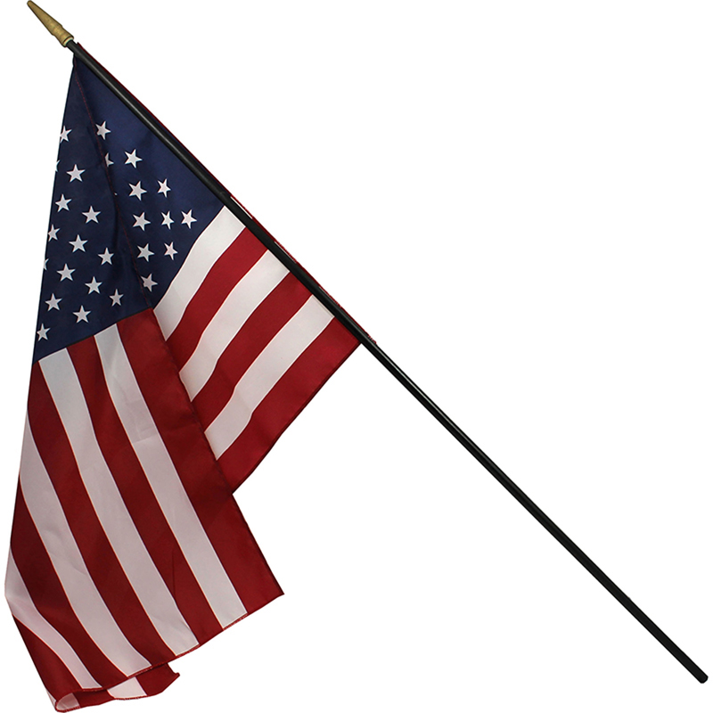 Picture of Flagzone FZ-1049304-3 Heritage Us Classroom Flag 16 x 24 in. Flag 0.375 x 36 in. Staff - 3 Each