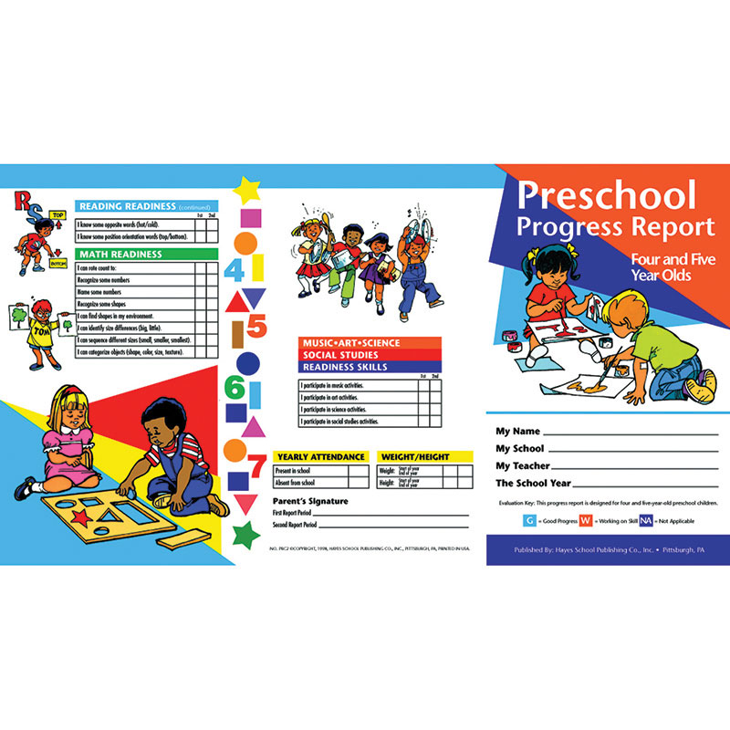 Picture of Flipside H-PRC2-6 Hayes Progress Reports Pack for 4-5 Year Olds - 10 Per Pack - Pack of 6