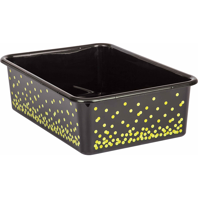 Picture of Teacher Created Resources TCR20896-3 Black Confetti Large Plastic Bin - 3 Each