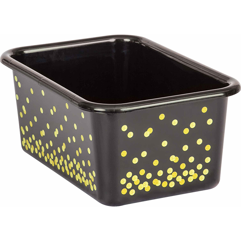 Picture of Teacher Created Resources TCR20889-3 Black Confetti Small Plastic Bin - 3 Each
