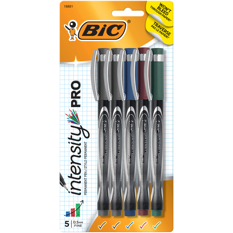 Picture of Bic USA BICFPIN51A-3 Intensity Marker Pens&#44; Assorted Color - Pack of 3