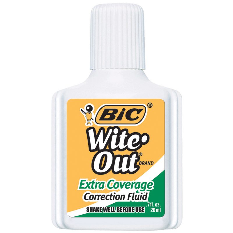 USA WOFEC12-12 Wite Out Correction Fluid Extra Coverage - 12 Each