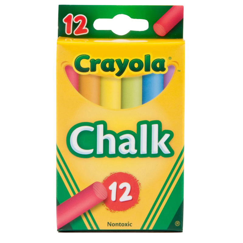 Picture of Crayola BIN816-36 Colored Low Dust Chalk - Box of 36