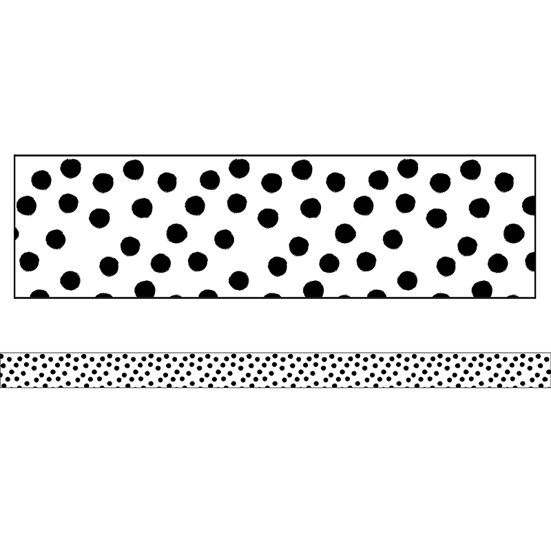 Picture of Carson Dellosa CD-108344-6 Schoolgirl Style Stars Painted Dots Straight Borders School Girl Style - Pack of 6