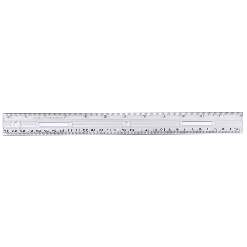 Picture of Charles Leonard CHL77112-48 12 in. Plastic Ruler&#44; Clear - 48 Each