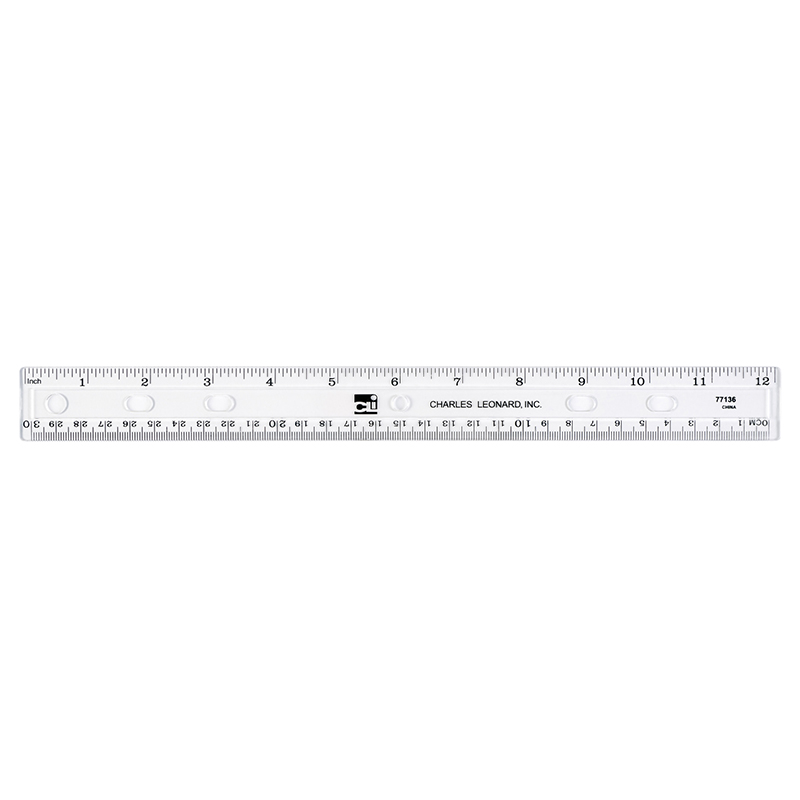 Picture of Charles Leonard CHL77136-48 Translucent 12 in. Plastic Ruler&#44; Clear - 48 Each