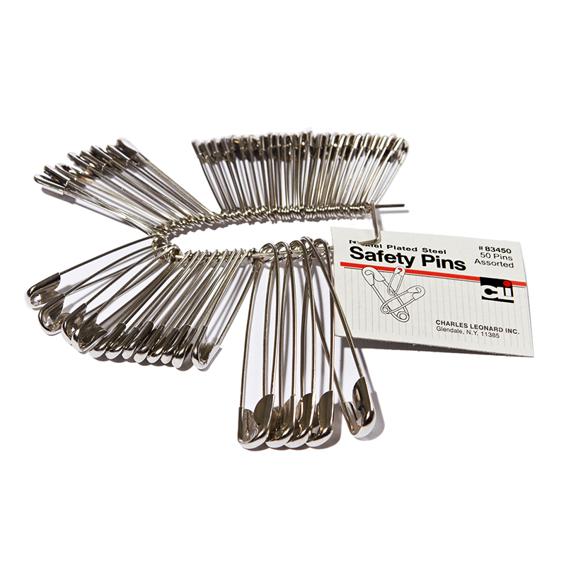Charles Leonard CHL83450-12 Charles Leonard Safety Pin, Assorted Size - 50 Per Pack - Pack of 12