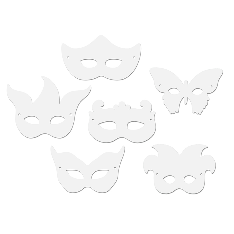 Creativity Street Die Cut Mardi Gras Masks - 24 Per pack - Pack of 6