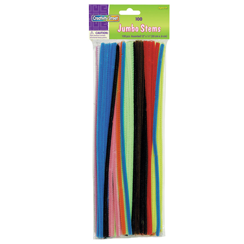 Pacon  Creativity Street Stems Jumbo, Assorted - 100 Per Bag - Pack of 12