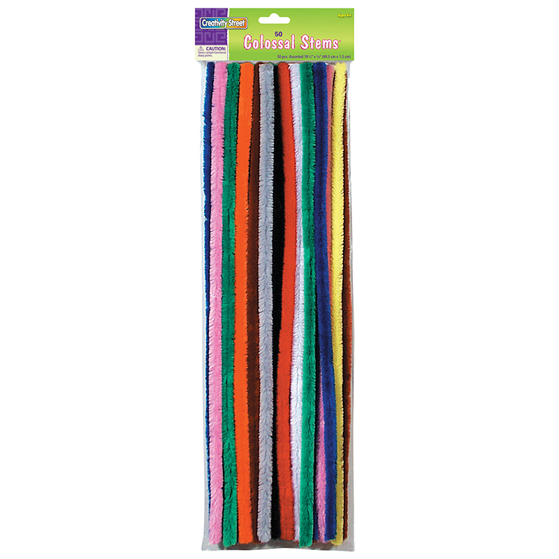 Pacon CK-718001-3 19.5 in. Creativity Street Colossal Stems, Assorted - 50 Per Pack - Pack of 3 -  PACON CORPORATION