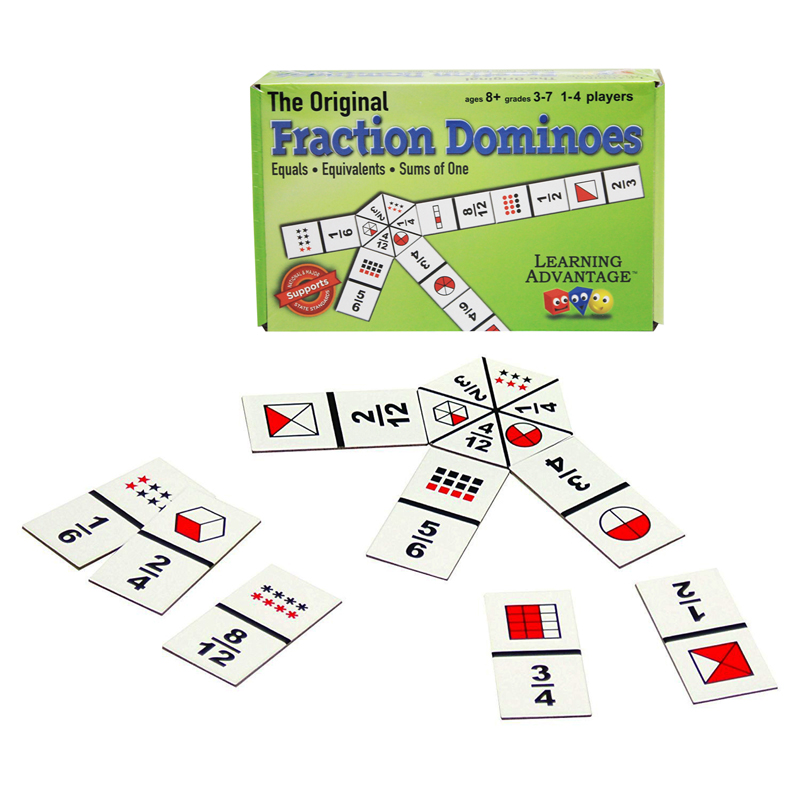 Fraction Dominoes Game - 2 Each
