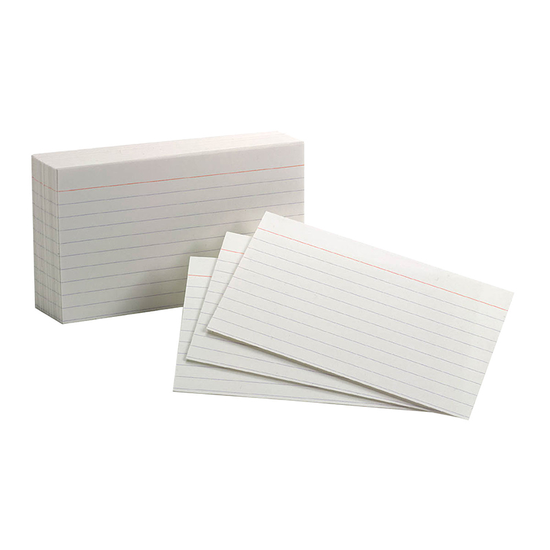 ESS40153SP-12 3 x 5 in. Oxford Index Cards, Ruled White - 100 Per Pack - Pack of 12