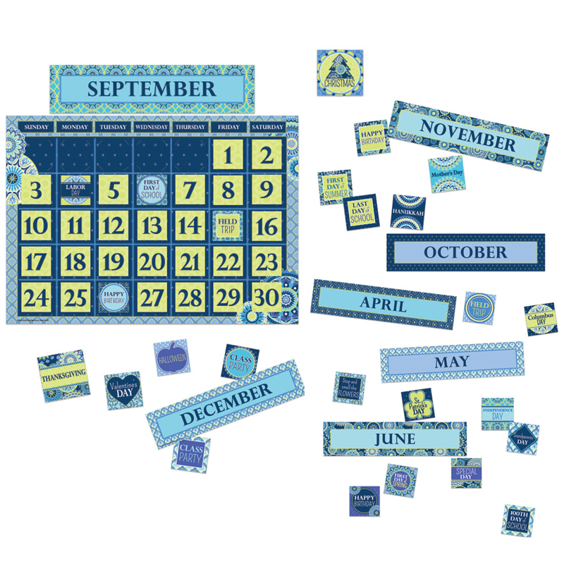 Picture of Eureka EU-847548-2 Blue Harmony Calendar Set - Set of 2