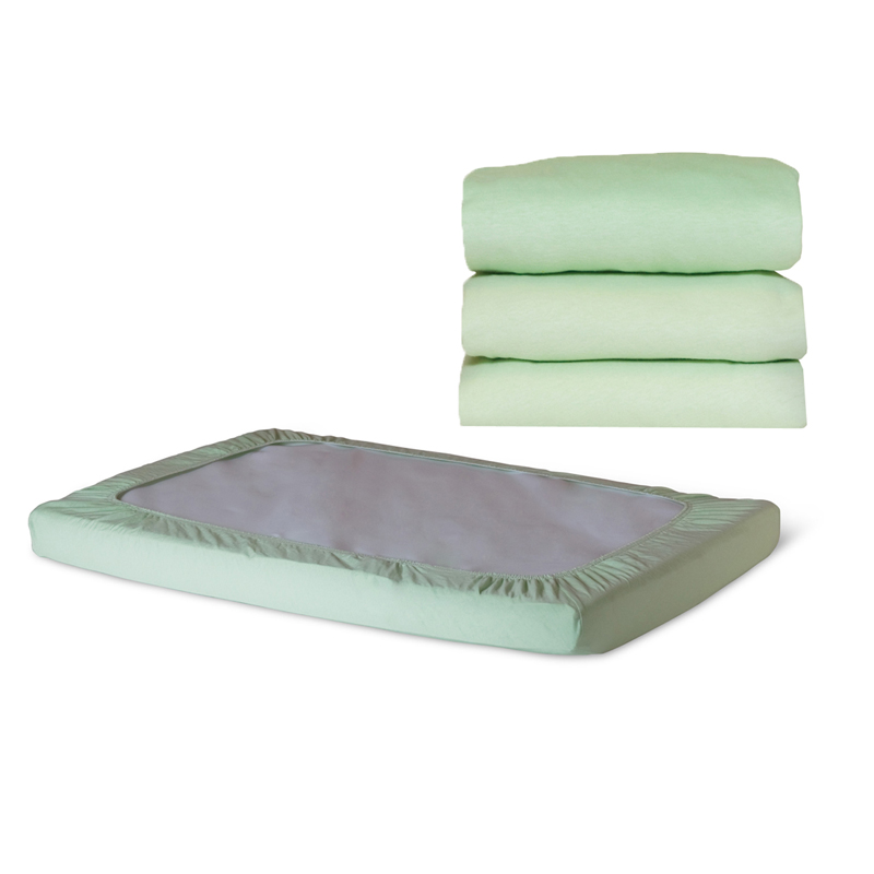 Picture of Foundations FNDFSNFMT06-2 Safefit Mint Compact Elastic Fitted Sheet - 2 Each