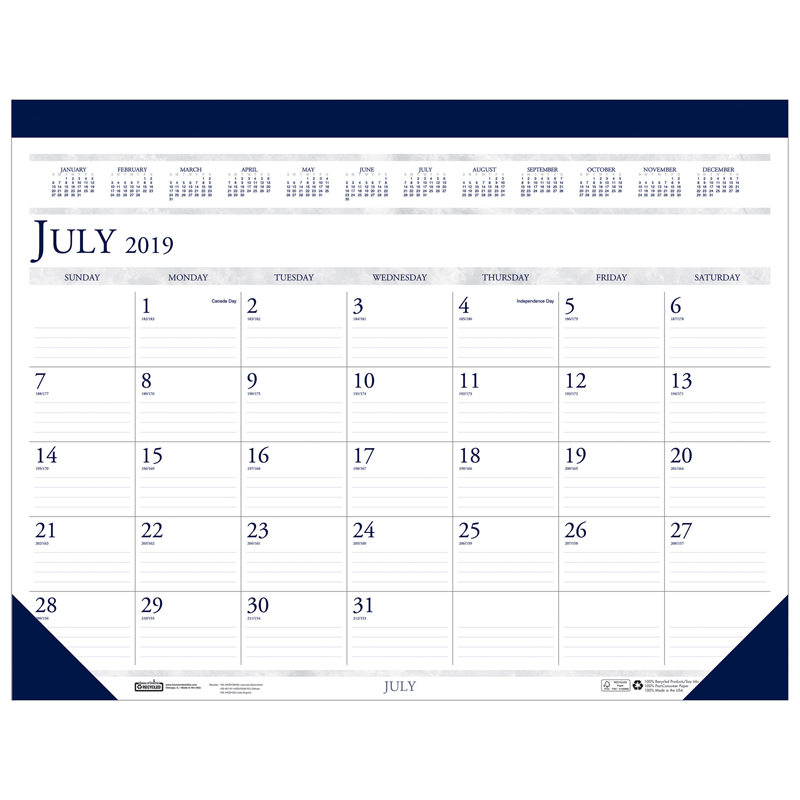 HOD1556-2 18.5 x 13 in. Academic Desk Pad - 2 Each