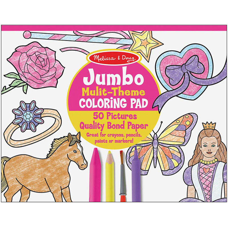 Picture of Melissa & Doug LCI4225-6 11 x 14 in. Melissa & Doug Jumbo Coloring Pad&#44; Pink - 6 Each