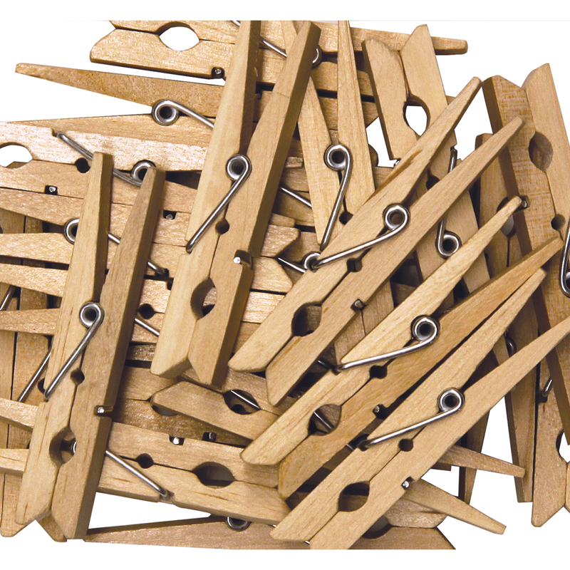Creativity Street Large Spring Clothespins Natural - Pack of 6