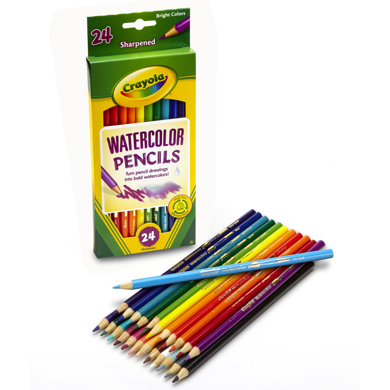 Picture of Crayola BIN4304-3 Watercolor Pencils - 24 Count Per Box - Box of 3