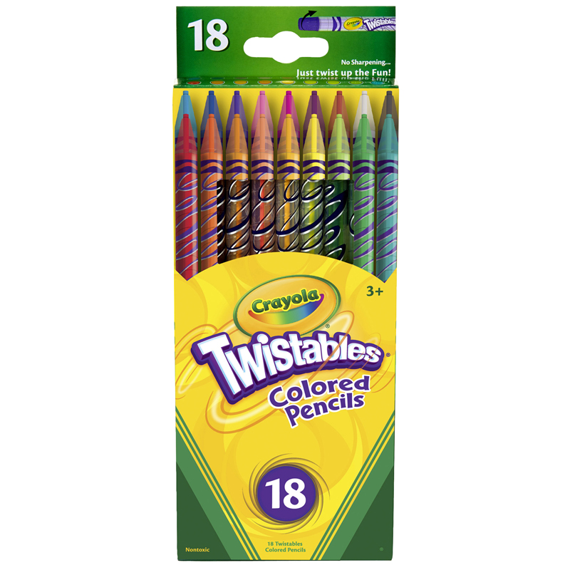 Picture of Crayola BIN687418-3 Twistables Colored Pencils - 18 Count - Box of 3