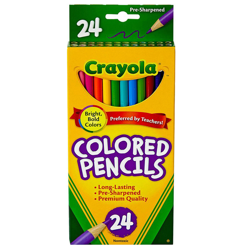 Picture of Crayola BIN4024-3 Colored Pencils&#44; Assorted - 24 Per Pack - Box of 3