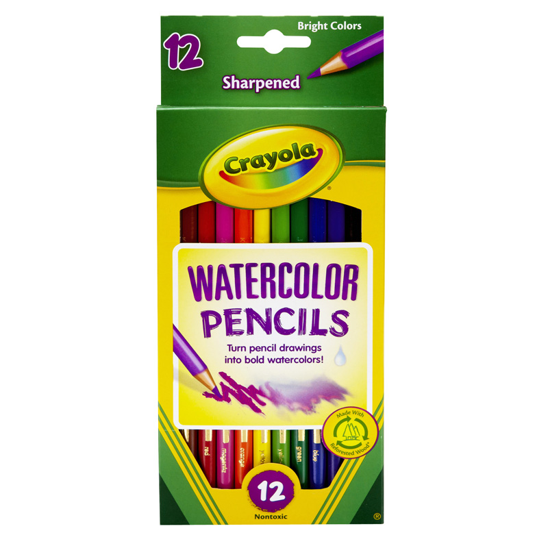Picture of Crayola BIN4302-6 Full Watercolor Pencils - 12 Count - Box of 6