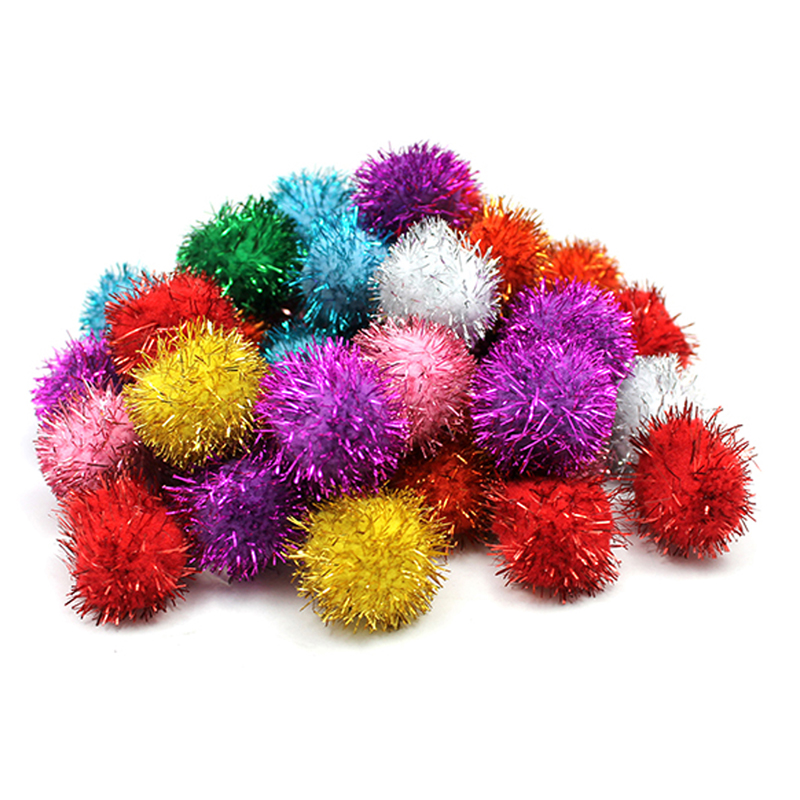 Picture of Pacon CK-811501-3 0.5 in. Creativity Street Glitter Pom Pons - 40 Per Bag - Pack of 3