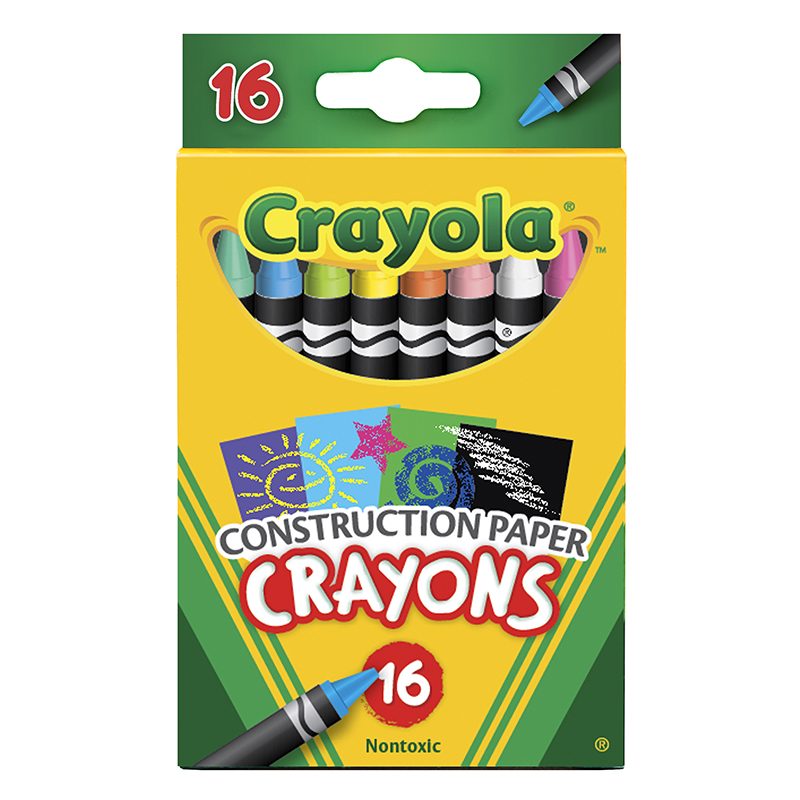 Picture of Crayola BIN525817-6 Crayons for Construction Paper - 16 Count - Pack of 6