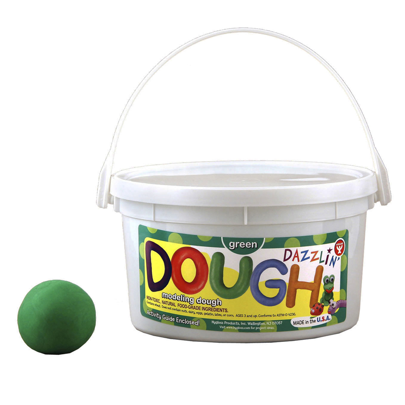 Dazzlin Dough, Green - 3 lbs Tub - 3 Each