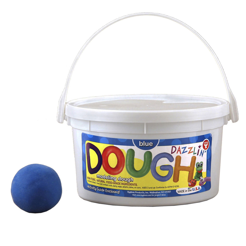 Hygloss Products  Dazzlin Dough, Blue - 3 lbs Tub - 3 Each