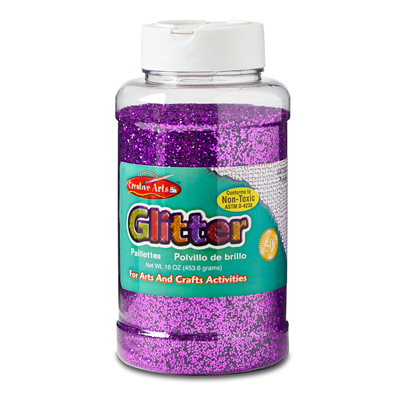 Picture of Charles Leonard CHL41160-3 Creative Arts Glitter 1 lbs Can&#44; Purple - 3 Each