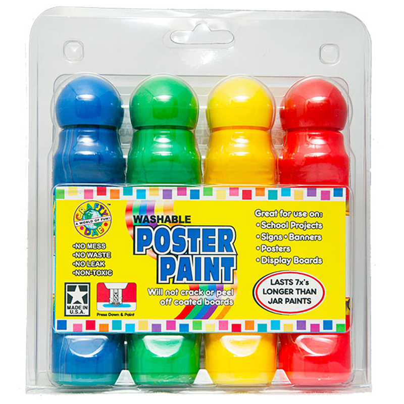 Poster Paint Clamshell - 4 Per Pack - Pack of 2