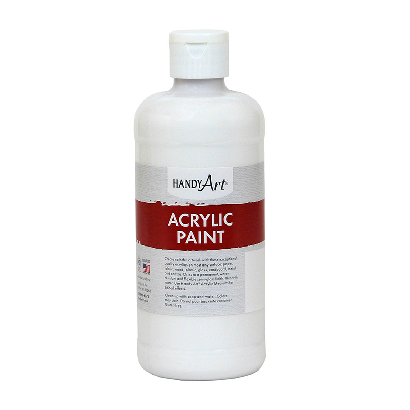 16 oz Acrylic Paint, Blockout White - 3 Each