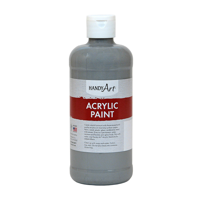 16 oz Acrylic Paint44 Gray  3 Each