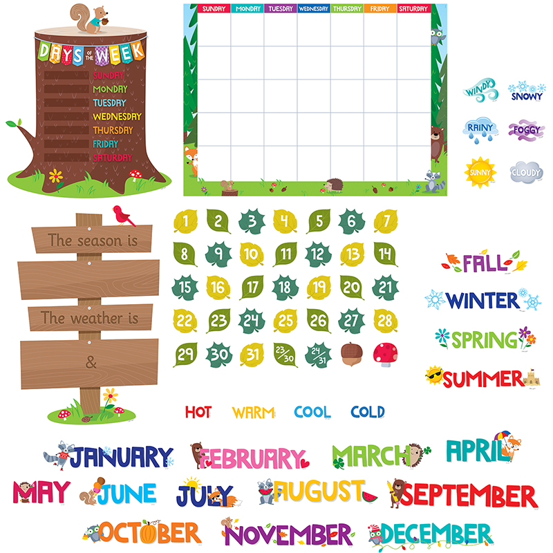 Picture of Creative Teaching Press CTP8006-2 Woodland Friends Calendar Set - Set of 2