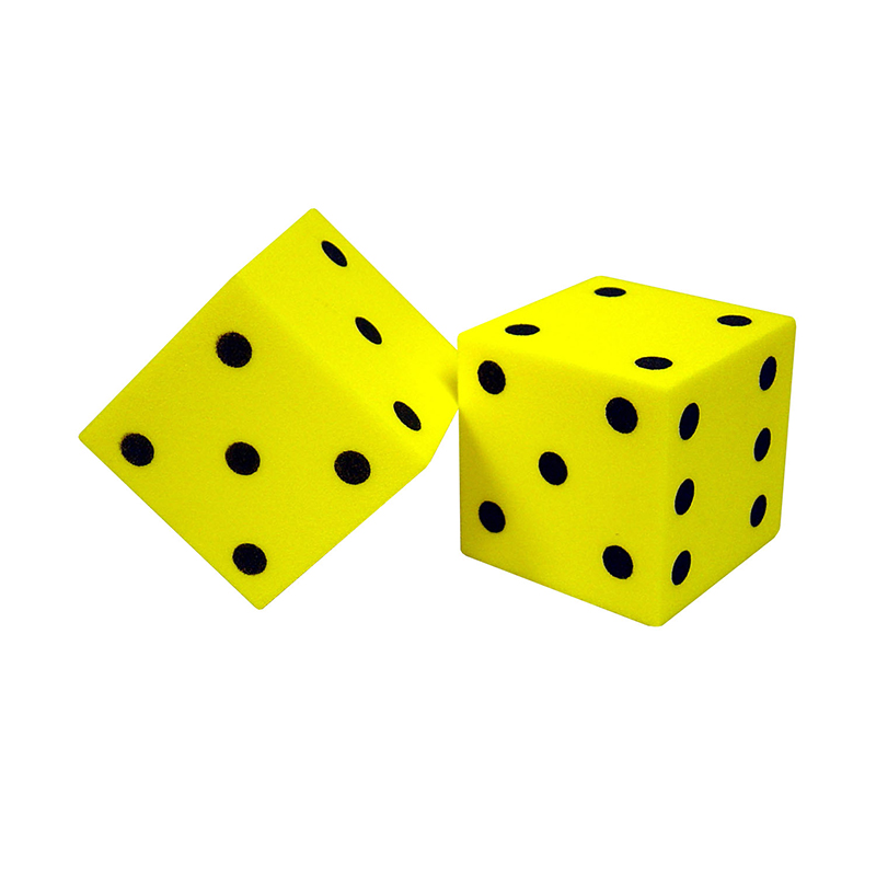 Foam Dice 2 Dot - 2 Per Set - Pack of 6