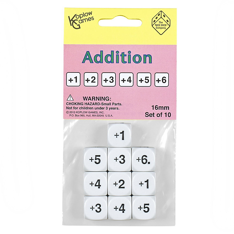 Picture of Koplow Games KOP18201-3 Addition Dice - 10 Per Set - Pack of 3
