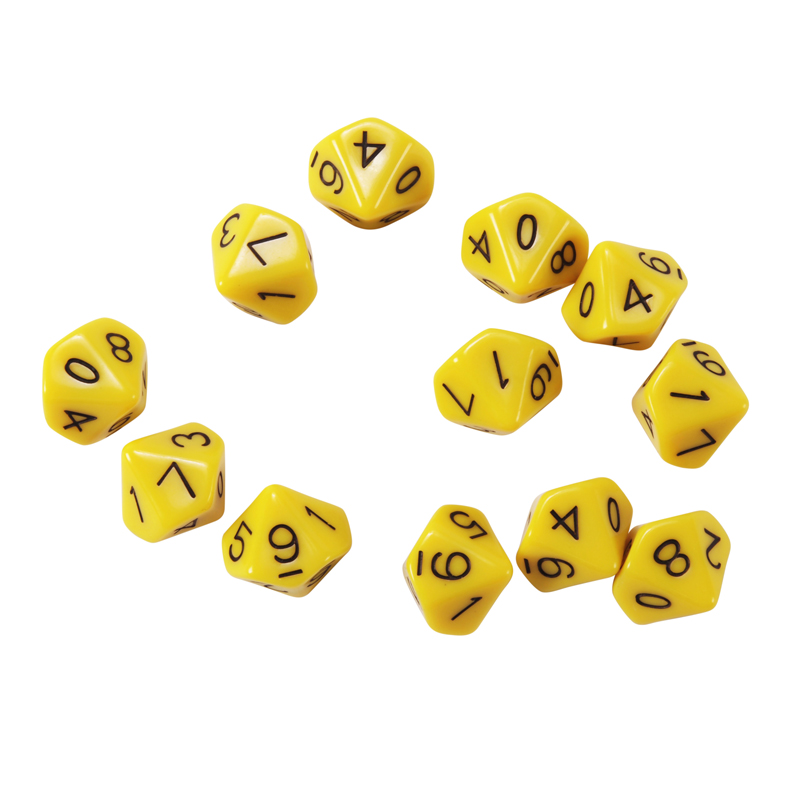 Picture of Learning Advantage CTU7340-3 10 Sided Polyhedra Dice - 12 Per Set - Pack of 3
