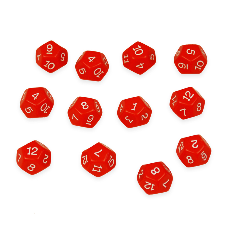 Picture of Learning Advantage CTU7341-3 12 Sided Polyhedra Dice - 12 Per Set - Pack of 3