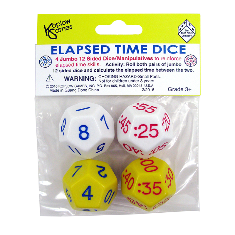 Elapsed Time Dice - 2 Pair - Set of 2