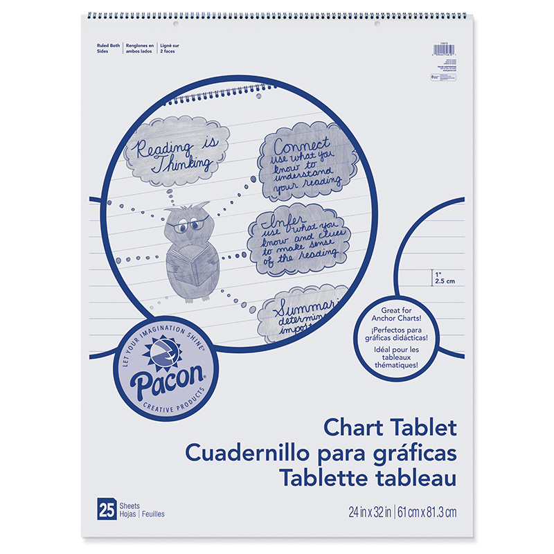 24 x 32 in. Chart Tablet 1 Ruled - 25 Count - 2 Each