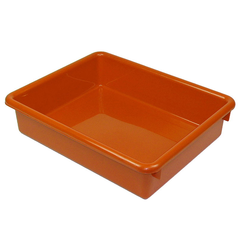 3 in. Orange Stowaway Letter Tray - 3 Each
