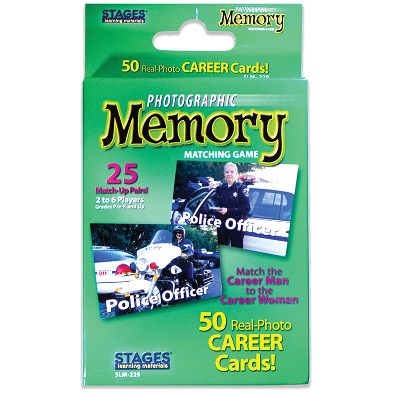 SLM229-3 Photographic Memory Matching Game Careers - 3 Each