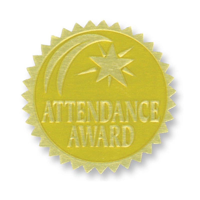 Picture of Flipside H-VA375-3 Hayes Gold Foil Embossed Seals Attendance Award - Pack of 3