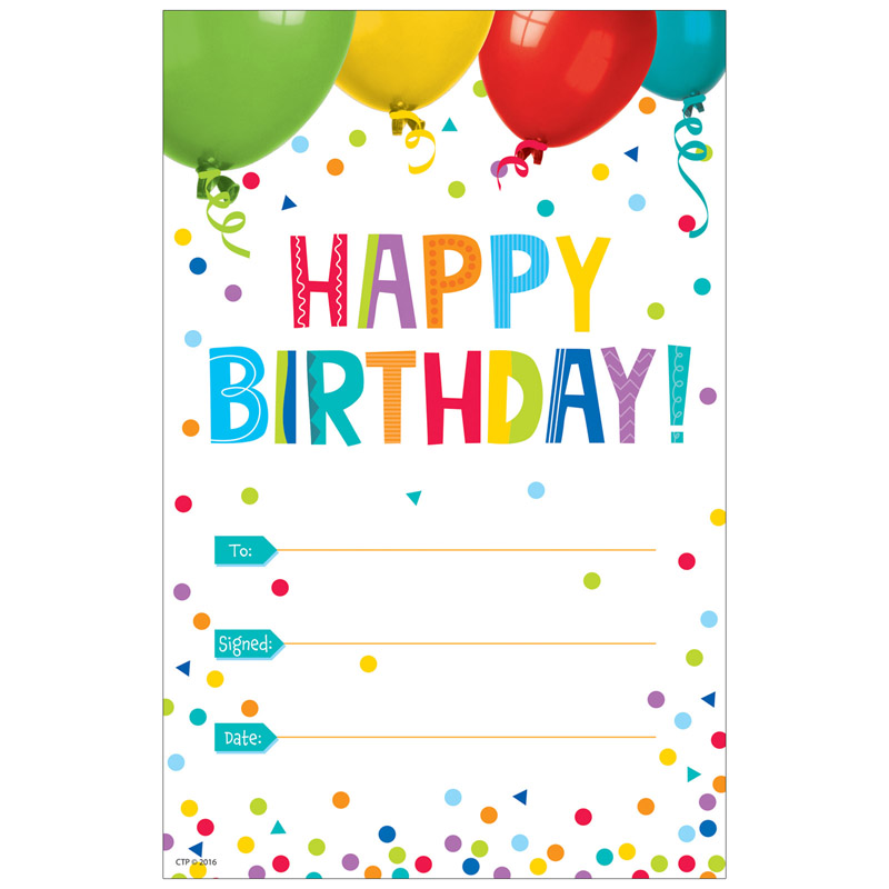 Happy Birthday Award Painted Palette - Pack of 6