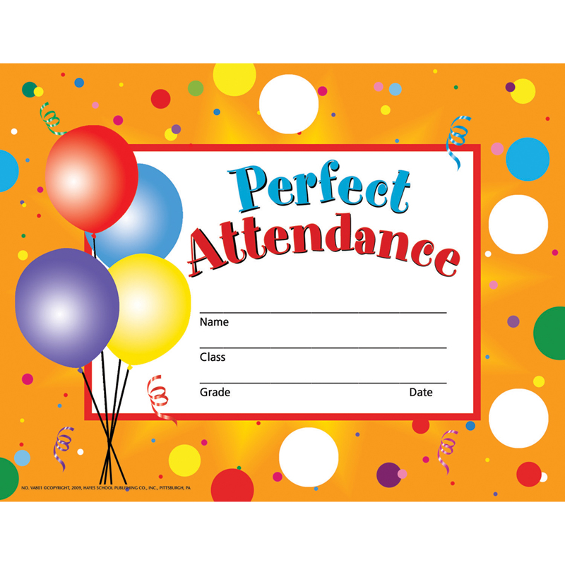 Hayes Perfect Attendance - 30 Per Set - Pack of 3