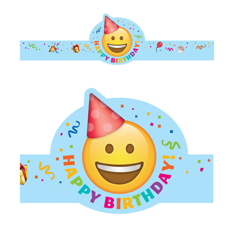 Picture of Creative Teaching Press CTP2565-2 Emoji Fun Happy Birthday Crowns - Pack of 2