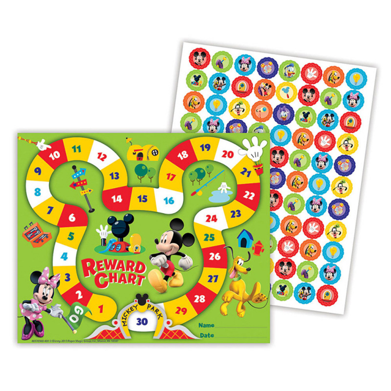 Picture of Eureka EU-837036-3 Mickey Mouse Clubhouse Mickey Park Mini Reward Chart Plus Stickers - Pack of 3