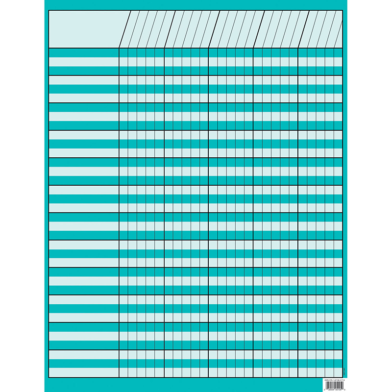 Turquoise Incentive Chart - 6 Each