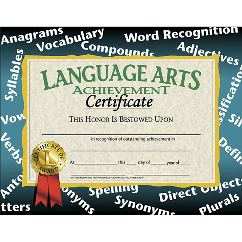 Picture of Flipside H-VA585-3 Hayes Certificates Language Arts Achievement&#44; 8.5 x 11 in. - 30 Per Pack - Pack of 3