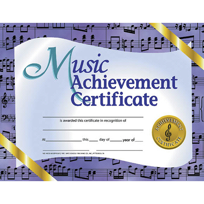 Picture of Flipside H-VA536-3 Hayes Music Achievement Certificates&#44; 8.5 x 11 in. - 30 Per Pack - Pack of 3